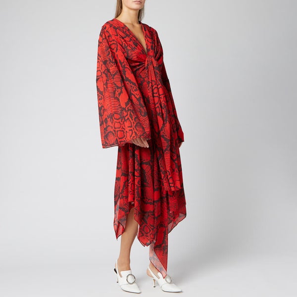 Solace London Women's Nelli Midaxi Dress - Red Snake Print - Free UK ...