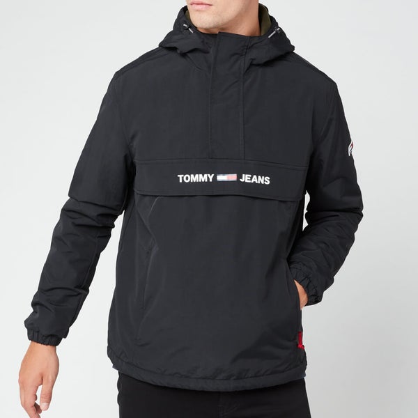 Tommy Jeans Men s Padded Popover Jacket Tommy Black TheHut