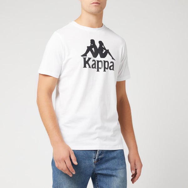 Kappa Men's Large Logo Short Sleeve T-Shirt - White | TheHut.com