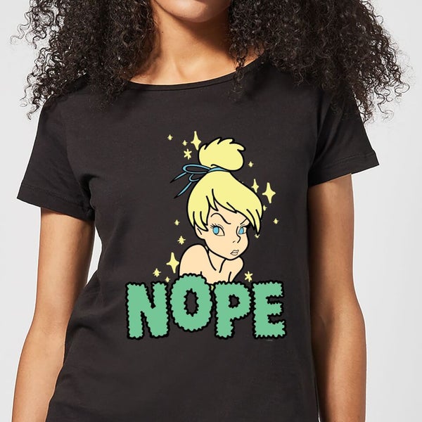 Disney Peter Pan Tinkerbell Nope Women's T-Shirt - Black - L
