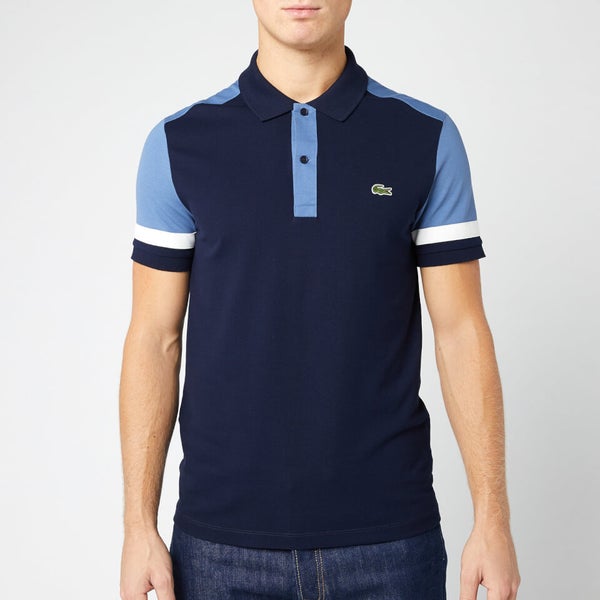 Lacoste Men's Cut and Sew Polo Shirt - Navy | TheHut.com