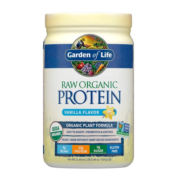 Raw Organic Vegan Protein Powder 620g Garden of Life UK