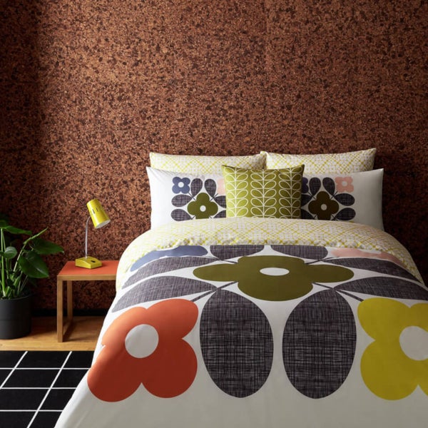 Orla Kiely Placement Flower Tile Duvet Cover White