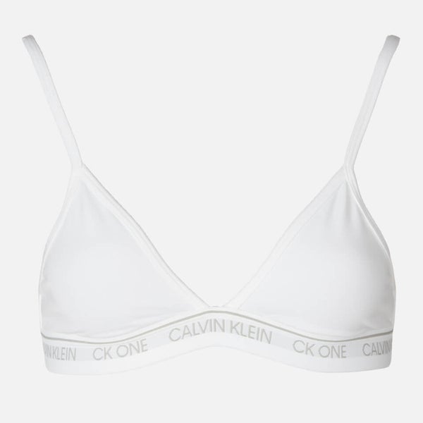 Calvin Klein Women's Unllined Triangle Bra - White | TheHut.com