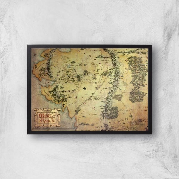 Lord Of The Rings Map Giclee Art Print - IWOOT UK