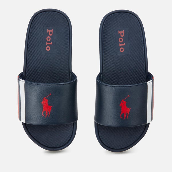 Polo Ralph Lauren Kids' Bensley II Slide Sandals - Navy | TheHut.com