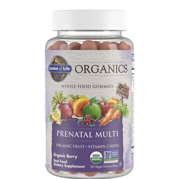 Organics Prenatal Multi Gummies Berry 120 Gummies Garden of Life AU