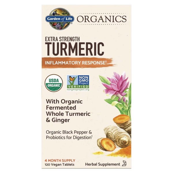 Organics Turmeric Extra Strength 120 Tablets Garden of Life UK