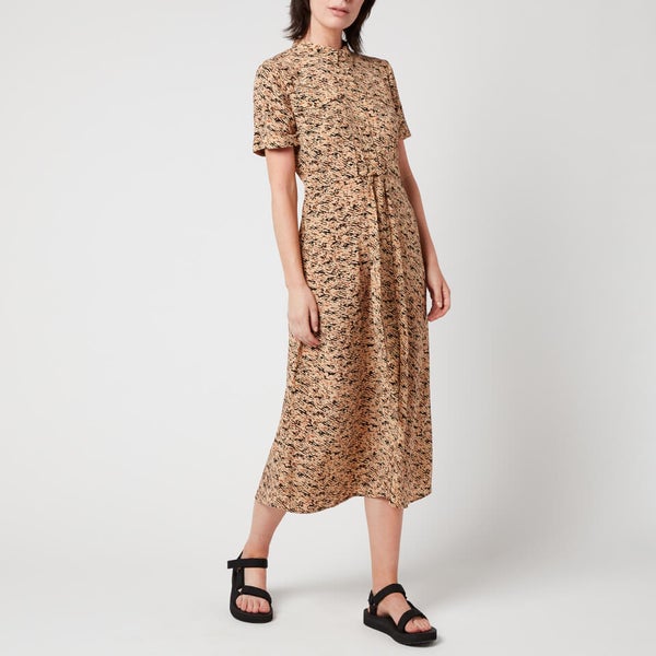 Whistles Women's Bark Print Tie Front Shirt Dress Multi