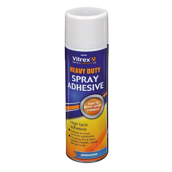 Vitrex Heavy Duty Spray Adhesive 500ml Homebase