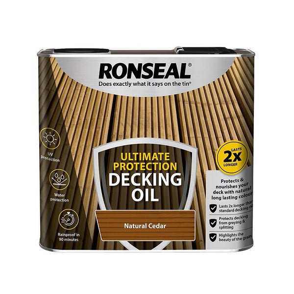 Ronseal Ultimate Protection Decking Oil Natural Cedar 2.5L Homebase