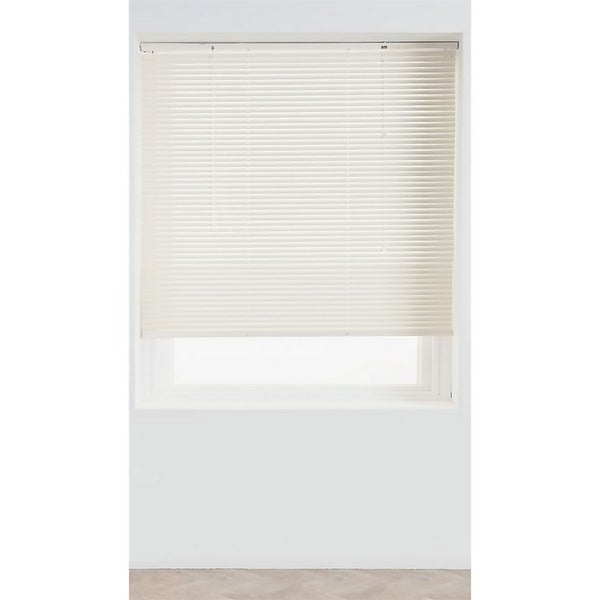 Cream Aluminium 25mm Blind 90cm Homebase