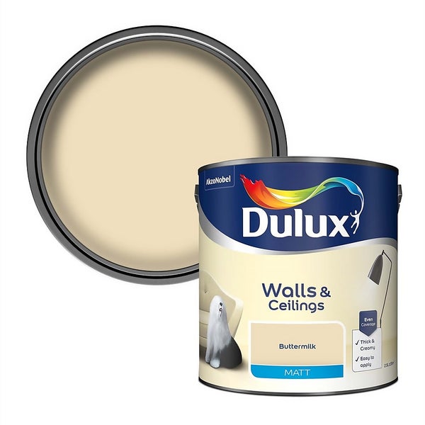 Offer Homebase Dulux Buttermilk Matt Emulsion Paint