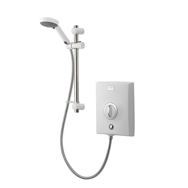 Aqualisa Quartz 9.5kw Electric Shower White/Chrome Homebase