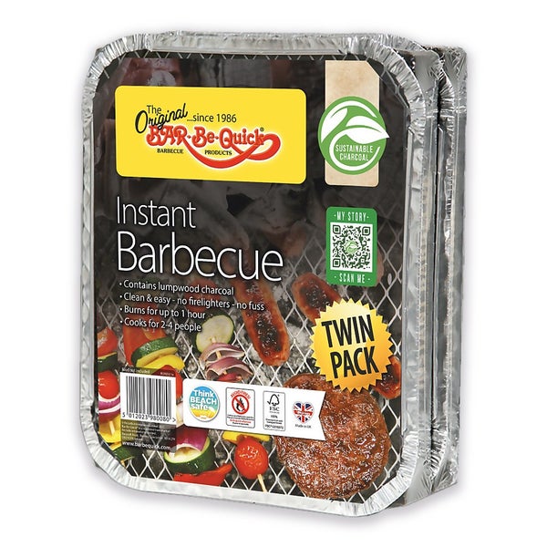 BarBeQuick Instant Barbecue FSC Pack of 2 Homebase
