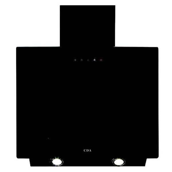 CDA EVA60BL Angled Chimney Cooker Hood 60cm Black Homebase
