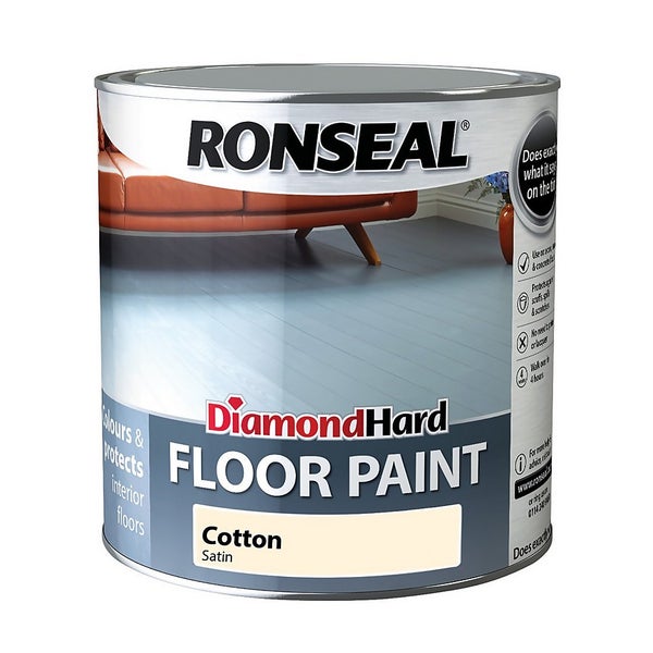Ronseal Diamond Hard Floor Paint Cotton 2.5L Homebase