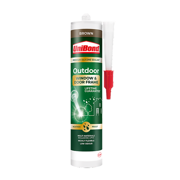 UniBond Window and Door Frame Outdoor Sealant Brown Cartridge 392g