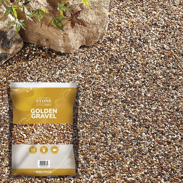 Offer Homebase Stylish Stone Golden Gravel Midi Pack