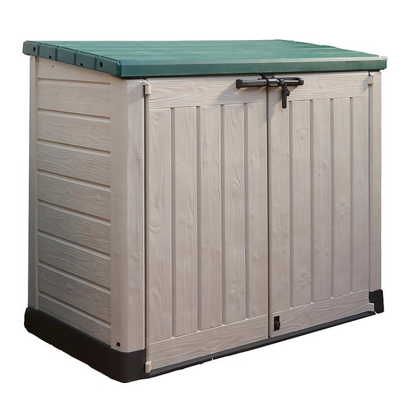 Keter Store It Out Max Outdoor Garden Storage 1200L Beige & Green Homebase