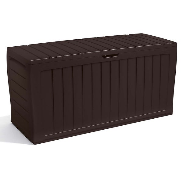 Keter Marvel Plus Outdoor Garden Storage Box 270L Brown Homebase