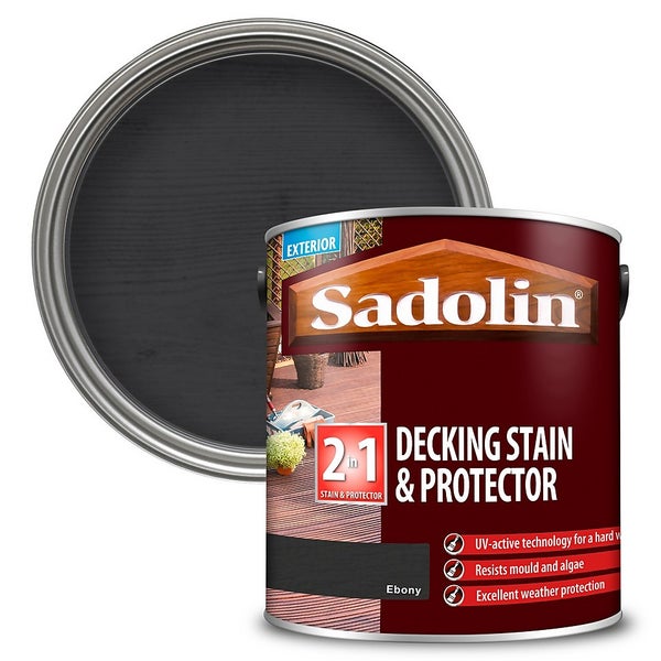 Sadolin Deck Stain Prot Ebony 2.5L Homebase