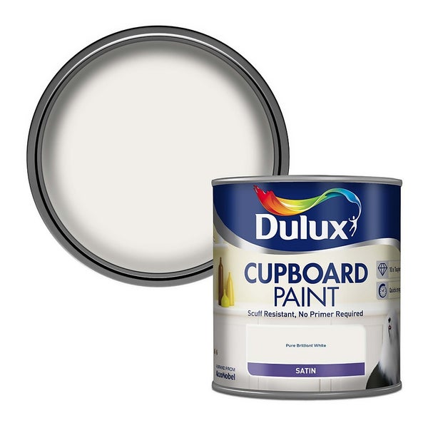 Dulux Realife Cupboard Paint Pure Brilliant White 600ml Homebase