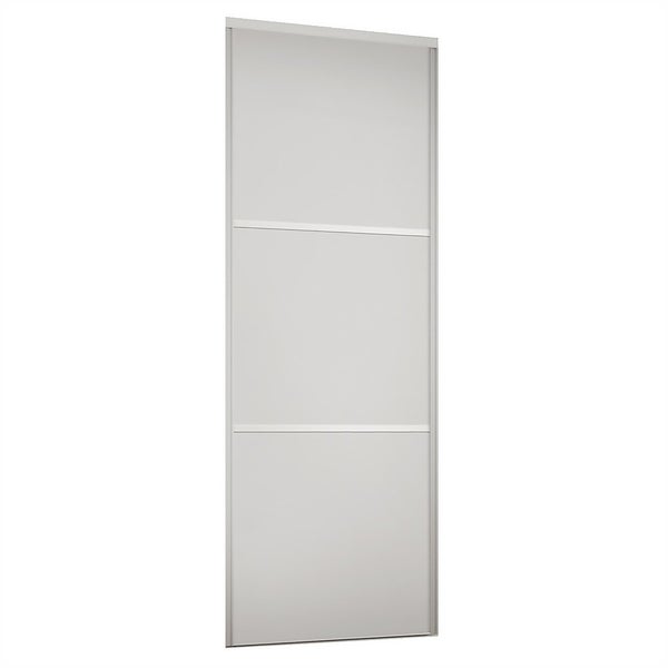 Linear Sliding Wardrobe Door 3 Panel White With White Frame W762mm Homebase 