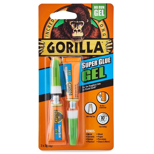 Gorilla Super Glue Gel 2 x 3gm Homebase
