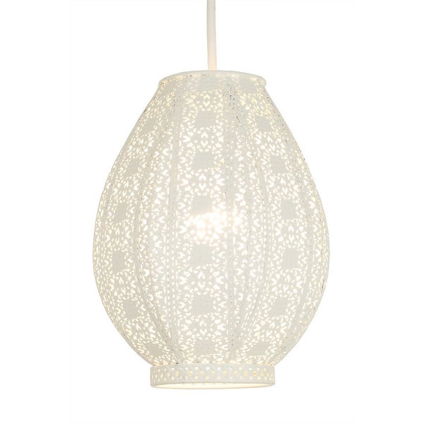 Zahara Teardrop Easy Fit Lamp Shade Cream Homebase