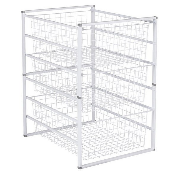 3 Wire Baskets Storage Tower Homebase