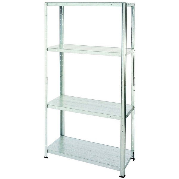 Offer Homebase Galvanised Steel 4 Shelf Storage Unit Homebase