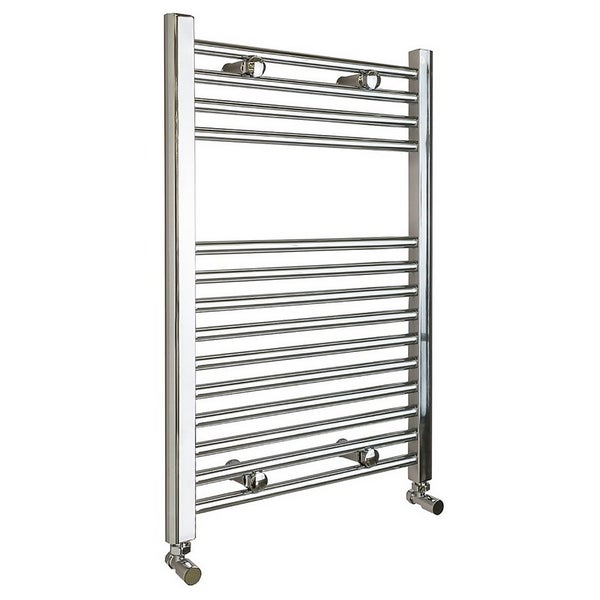 QualRad Straight Heated Towel Rail 750mm x 600mm Chrome Homebase