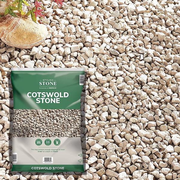 Offer Homebase Stylish Stone Cotswold Stone, Large Pack