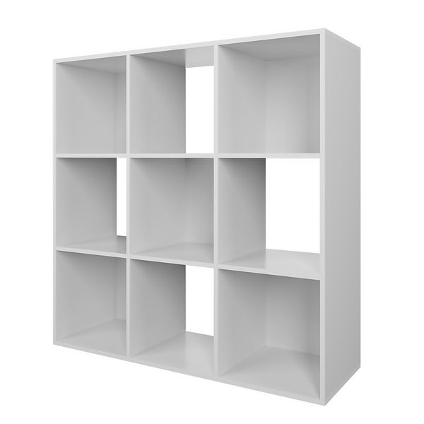 Compact Cube 3x3 Storage Unit White Homebase