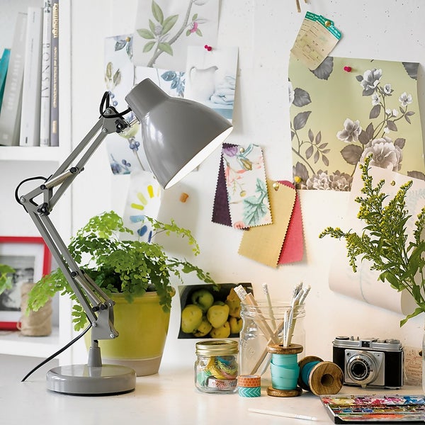 Lucas Angled Desk Lamp Duck Egg Homebase