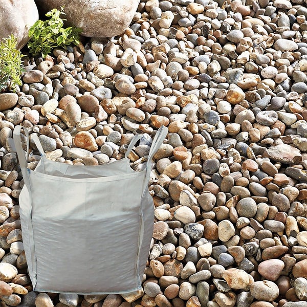 Stylish Stone River Pebbles Bulk Bag 750 kg Homebase