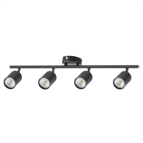 Travis 4 Light Spotlight Bar Black Homebase