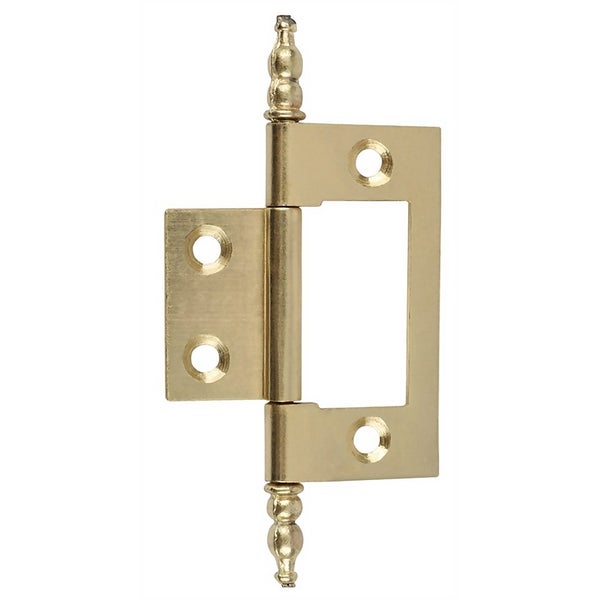 Hafele Finial Flush Hinge Electro Brass 50 x 36mm 2 Pack Homebase