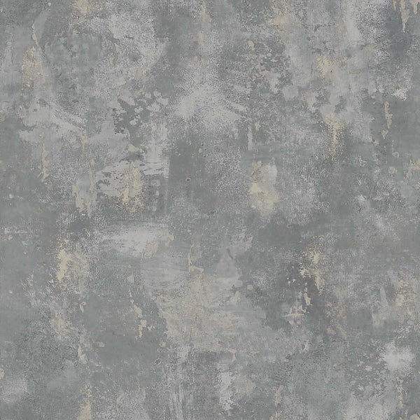 Grandeco Textured Plains Grey Paste the Wall Wallpaper Homebase