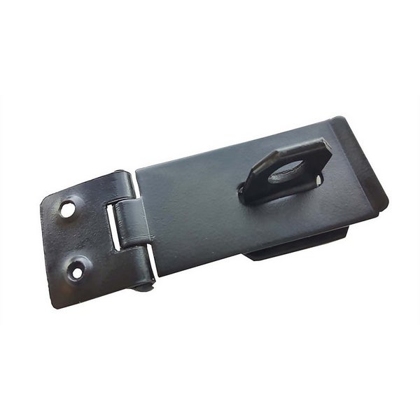 Safety Hasp & Staple Black 76mm Homebase