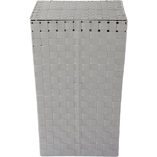 Nylon Laundry Basket Grey Homebase