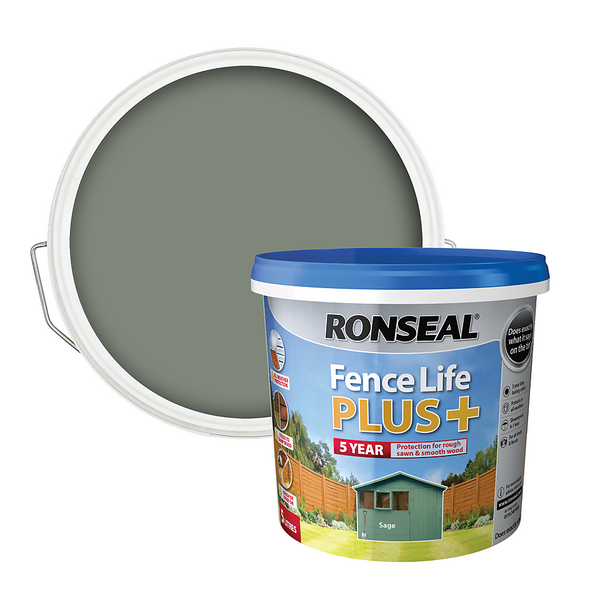 Ronseal Fence Life Plus Paint Sage 5L Homebase