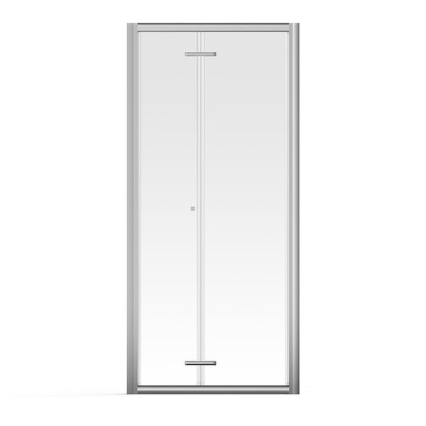 Aqualux Bifold Shower Door 900mm (6mm Glass) Homebase