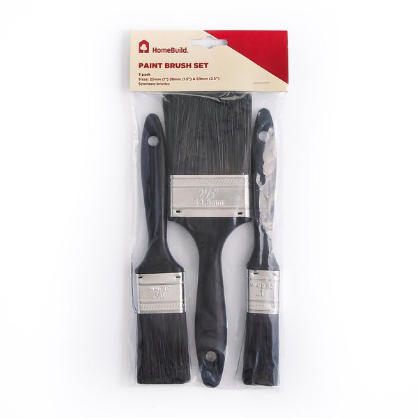 HomeBuild 3PC Paint Brush 1/1.5/2.5in Homebase