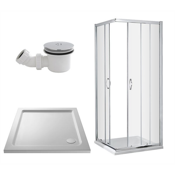 Balterley 760mm Corner Entry Shower Enclosure Package Homebase