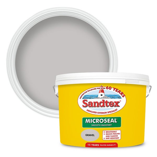 Sandtex Ultra Smooth Masonry Paint Gravel 10L Homebase