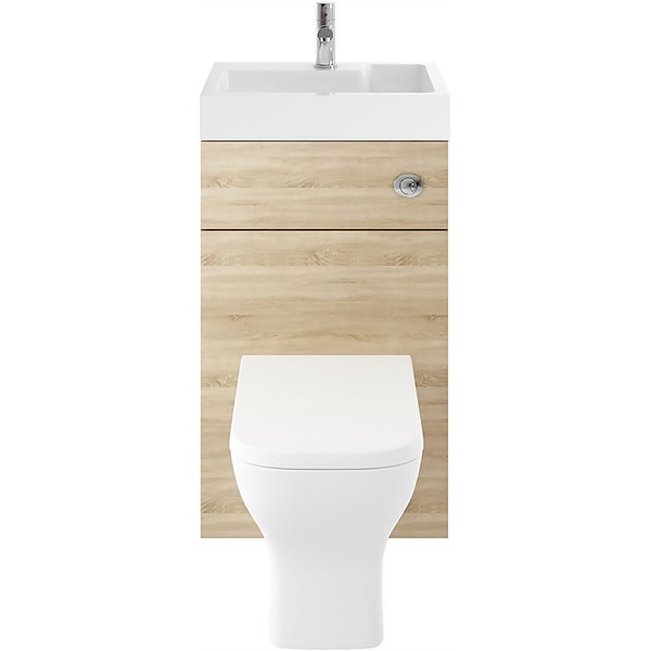 Balterley Rio 500mm Basin With WC Unit Natural Oak Homebase