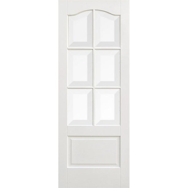 Kent Internal Glazed Primed White 1 Panel 6 Lite Door 838 x 1981mm
