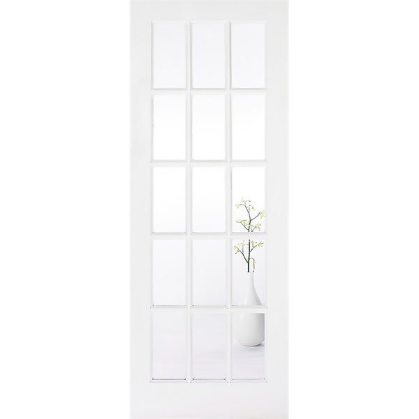 SA Internal Glazed Primed White 15 Lite Door 686 x 1981mm Homebase